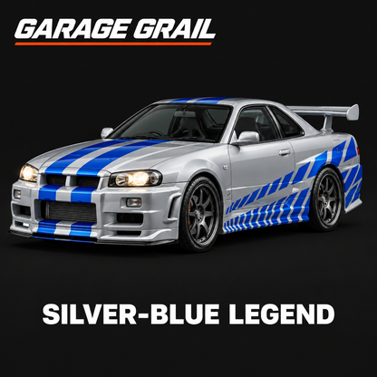 Silver-Blue Legend mini RC drift car